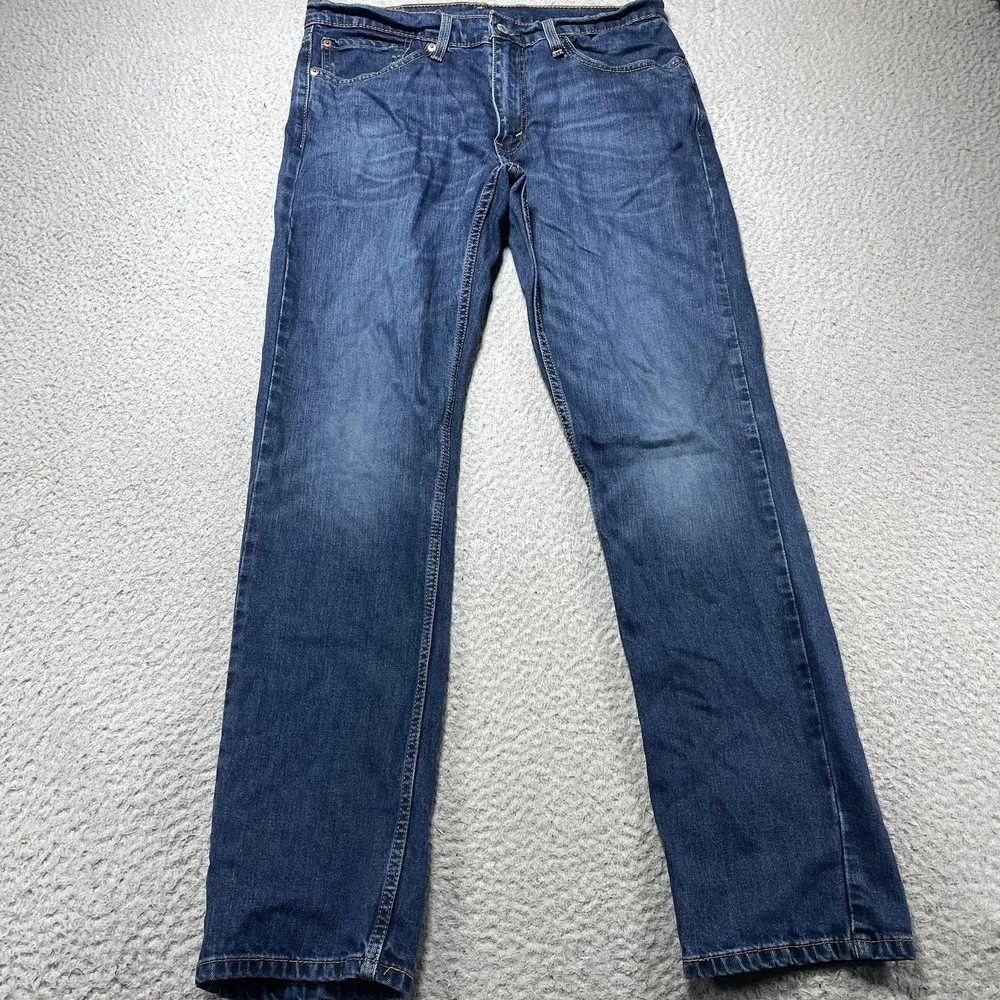 Levis 511 Jeans Mens 34x32 Blue Medium Wash Slim Straight Stretch Denim Pants